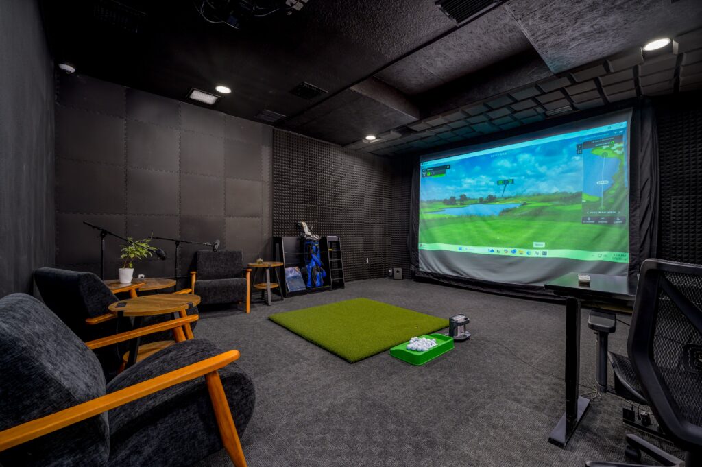 meeting room with golf simulator at wesley chapel lutz